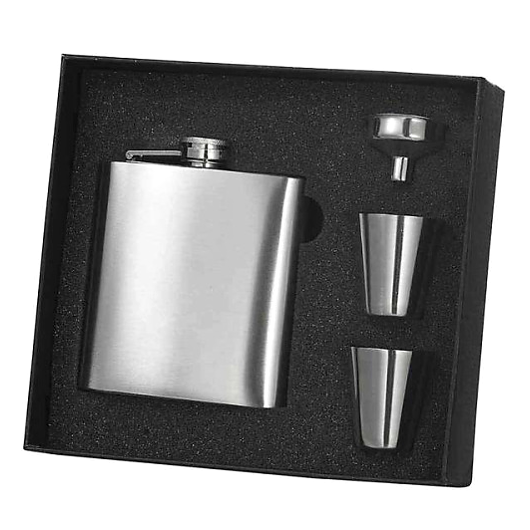 Stainless Steel Flask Gift Set